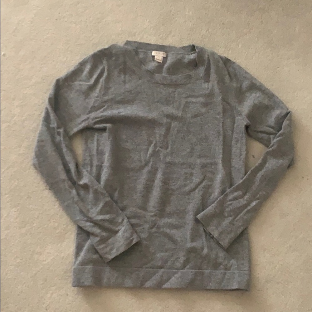 J crew cotton grey sweater size XXS